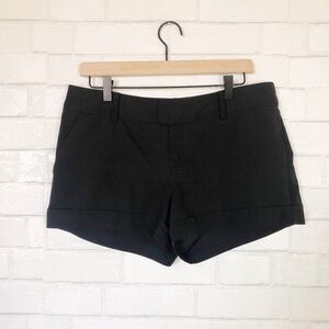 Arden B Black Trouser Cuffed Shorts w Pockets Lightweight
